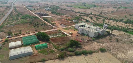 Aerial view of the college of Horticulture Mojerla