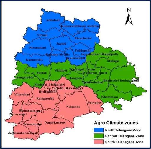Agro Climate zones of Telangana State